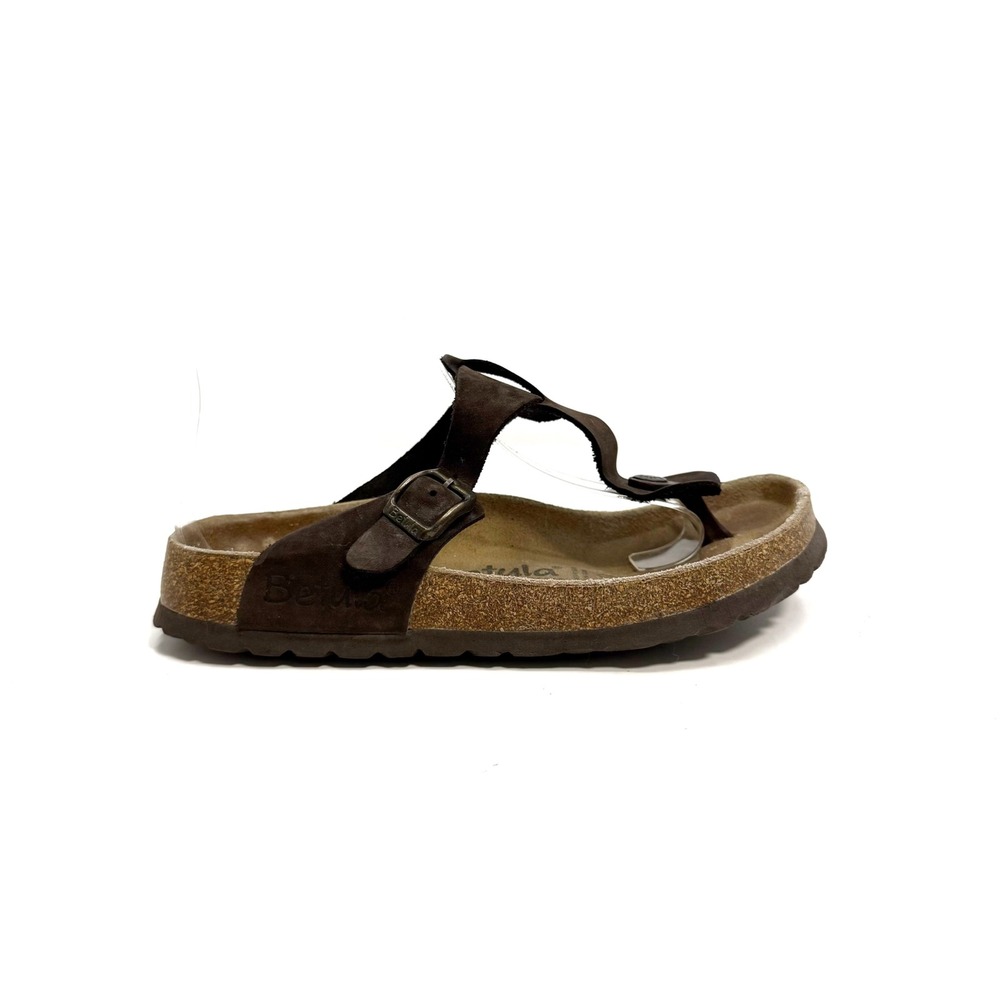 Birkenstock | Betula | Brown Leather T-Strap Thong Sandals Comfort Size 6